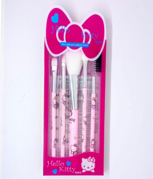 Face &  Eyes Makeup Brush Set  Pack of 5 Pcs