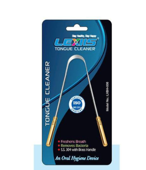 Tongue Cleaner featuring a sturdy Brass Handle