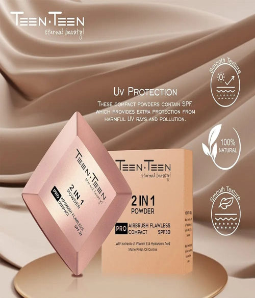 TEEN.TEEN 2-in-1 Powder PRO Airbrush Flawless Full Coverage Compact