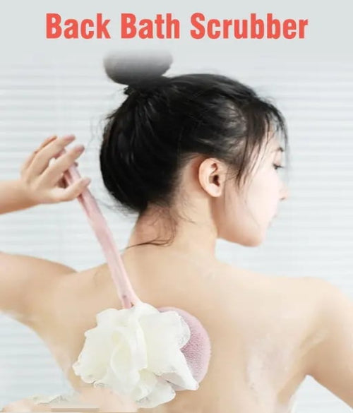 Handle Bath Brush Shower Body Brush with Bristles &  Loofah
