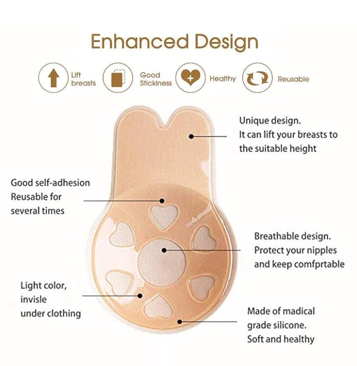 Reusable Silicone Lift Breast Nipple Cover Bra