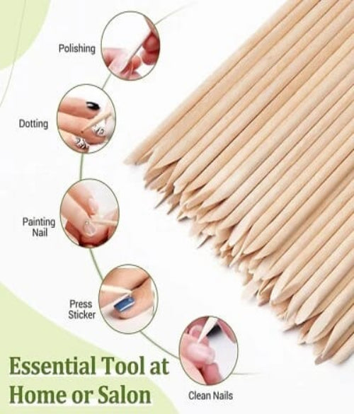 Wood Nail Stick, Easy to Carry Cuticle Pusher