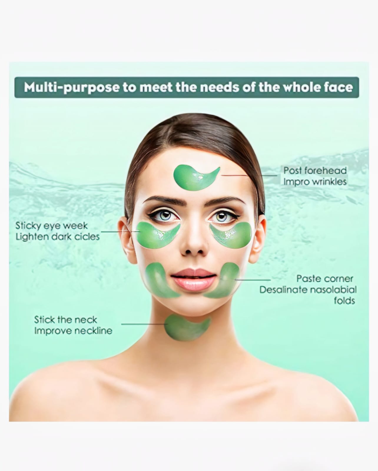 Ushas Glitter Eye Mask cu Extract de Avocado