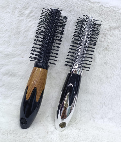 Round Hair Comb & Flat Hair Comb Brush with Soft Nylon Bristles – Small Size for Women & MEN