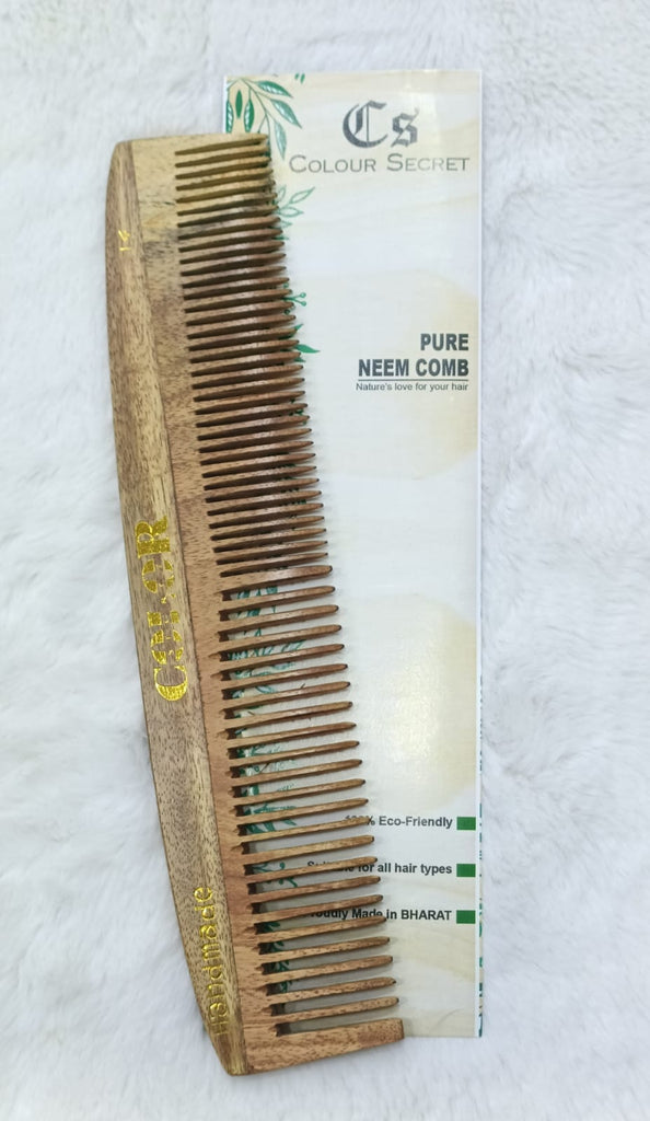 CS Colour Sec 100% Pure & Natural Neem Wood Comb  NO.14