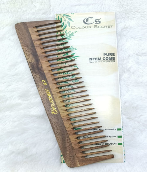 CS Colour Sec 100% Pure &amp; Natural Neem Wood Comb  NO.49