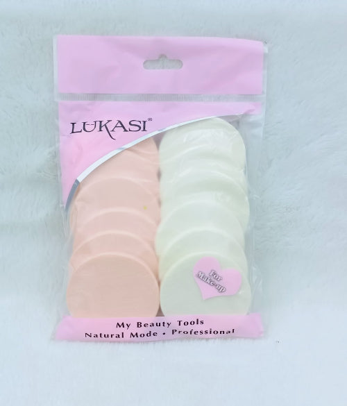 Lukasi Face Powder Puff Pack of 12 pcs