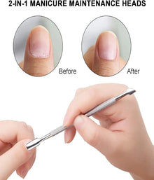 Cuticle Pusher and Cutter with Storage Case, Professional Cuticle Pusher Nail Polish