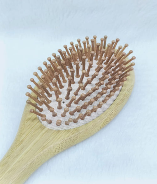 Hair Brush &Hair Comb for Women & Men – 100% Natural Bamboo Paddle Brush with Lightweight Bristles