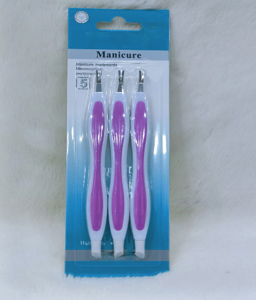 Rubber Tip Cuticle Pusher Plastic Nail Art Tool precise cuticle care