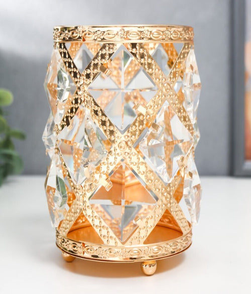 Makeup Storage Holder in Cross Diamond Design