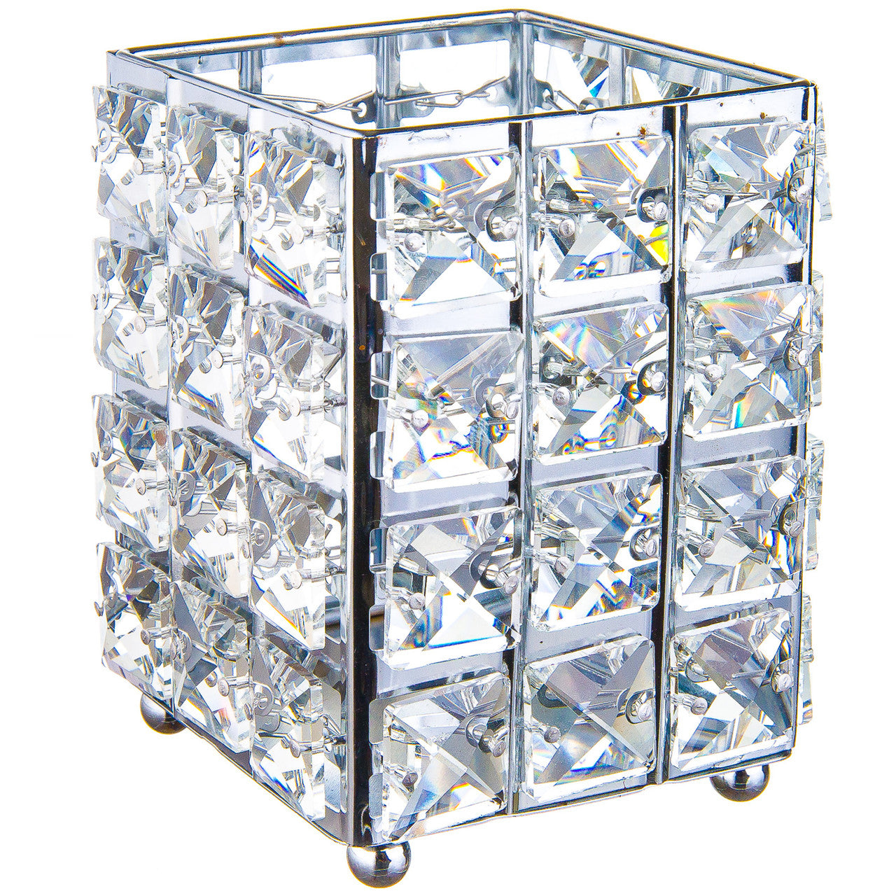 Miaowater Makeup Brush Holder Organizer in a silver