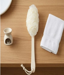 Long Handle Bath Shower Brush – Soft Nylon Mesh Back Scrubber