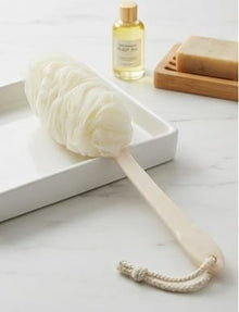 Long Handle Bath Shower Brush – Soft Nylon Mesh Back Scrubber