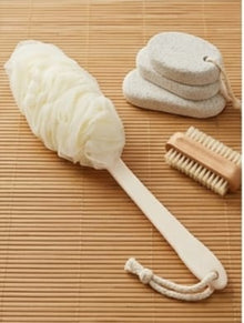 Long Handle Bath Shower Brush – Soft Nylon Mesh Back Scrubber