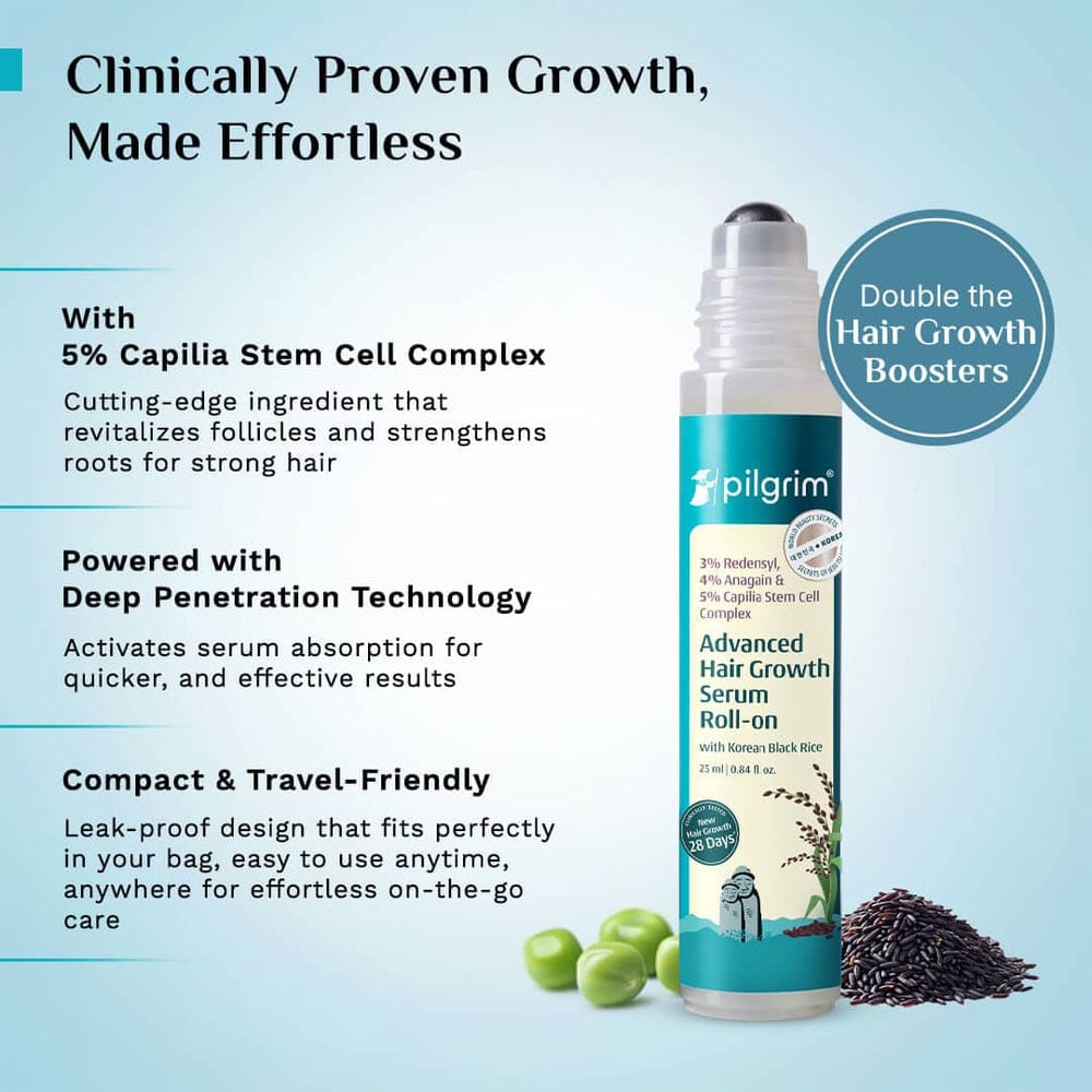 Pilgrim Advanced Hair Growth Serum Roll On (25 ml)