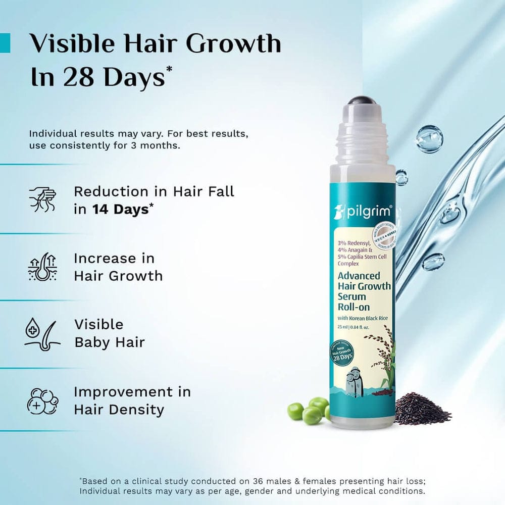 Pilgrim Advanced Hair Growth Serum Roll On (25 ml)