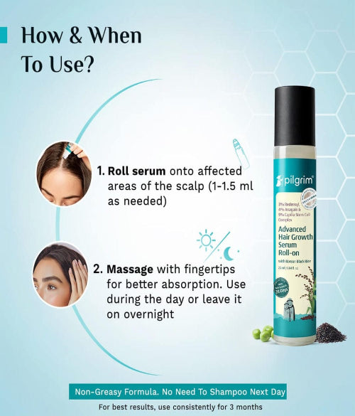 Pilgrim Advanced Hair Growth Serum Roll On (25 ml)