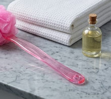 Large Bath Puff Loofah Sponge with Long Handle – Spa Body Back Brush