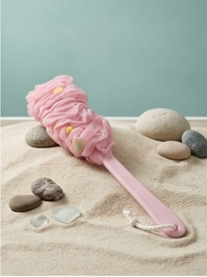 Loofah Back Scrubber – Exfoliating Bath Sponge with Long Handle