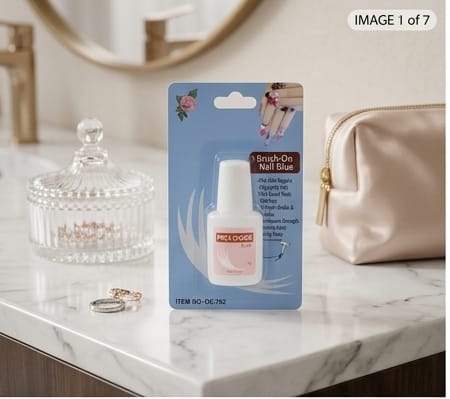 Nail Glue with Brush Applicator  Strong Adhesive for Artificial Nails, Press-On Nails & Nail Art