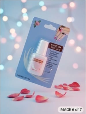 Nail Glue with Brush Applicator  Strong Adhesive for Artificial Nails, Press-On Nails & Nail Art