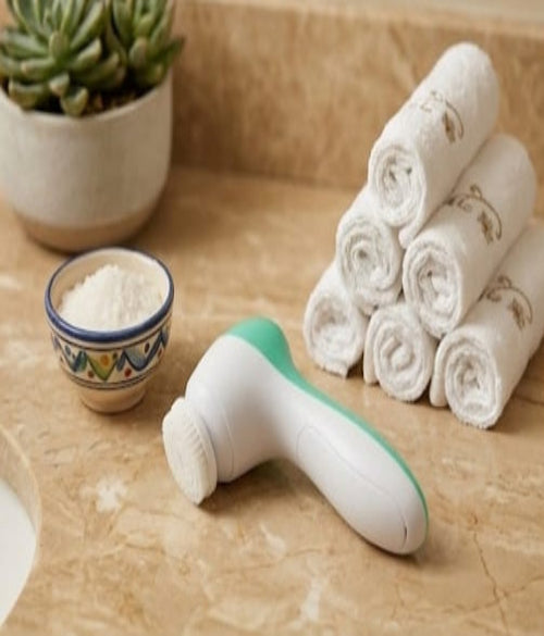 2-in-1 Portable Electric Facial Cleaner & Massager – Deep Clean & Glow