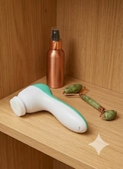 2-in-1 Portable Electric Facial Cleaner & Massager – Deep Clean & Glow