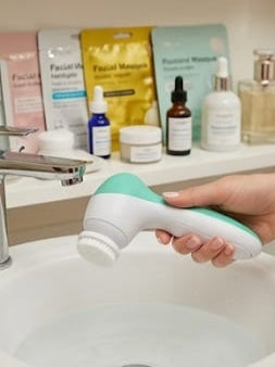 2-in-1 Portable Electric Facial Cleaner & Massager – Deep Clean & Glow