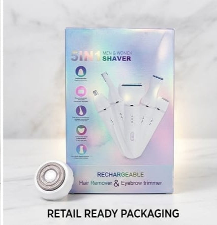 5-in-1 Men & Women Shaver – All-in-One Grooming Solution
