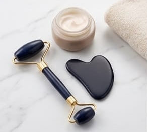 Jade Roller & Gua Sha Set – Natural Facial Massage Beauty Tool