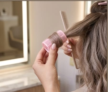 8 Pcs Plastic Hair Rollers (3.0 Size) – DIY Volumizing Hair Styling Tools