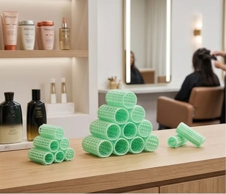 12 Pcs Plastic Hair Rollers (2.0 Size) – DIY Hair Styling Curlers