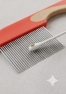 Rubber Handle Single Side Steel Needles Pet Comb – Effective Flea & Tick Removal