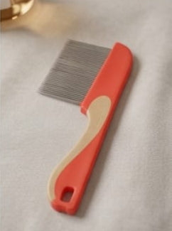 Rubber Handle Single Side Steel Needles Pet Comb – Effective Flea & Tick Removal