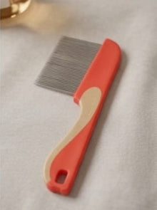 Rubber Handle Single Side Steel Needles Pet Comb – Effective Flea & Tick Removal