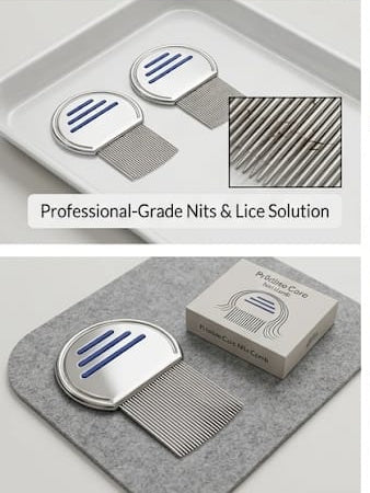Stainless Steel Lice & Nits Removal Comb for Women, Men & Kids