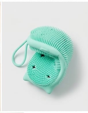 Silicone Body Scrubber Bath Sponge – 2 in 1 Body Brush Loofah