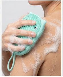 Silicone Body Scrubber Bath Sponge – 2 in 1 Body Brush Loofah