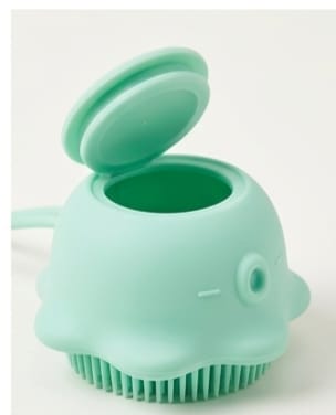 Soft Silicone Bath Brush With Shampoo Dispenser