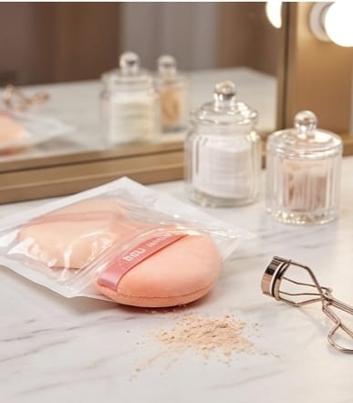 Triangle Powder Puff – Soft Plush Makeup Essential