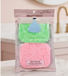 Set of 2 Facial Cleansing Sponge – Soft & Reusable Face Care Essential