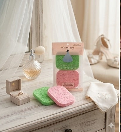 Set of 2 Facial Cleansing Sponge – Soft & Reusable Face Care Essential