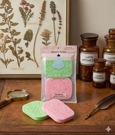 Set of 2 Facial Cleansing Sponge – Soft & Reusable Face Care Essential