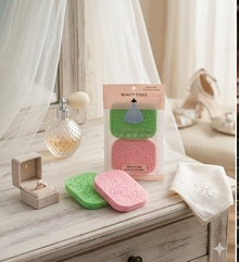 Set of 2 Facial Cleansing Sponge – Soft & Reusable Face Care Essential