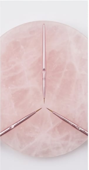 3 Pcs Rose Gold Nail Art Liner Brushes Set – Precision & Style