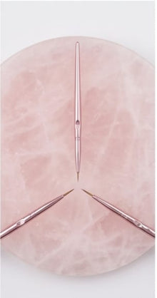 3 Pcs Rose Gold Nail Art Liner Brushes Set – Precision & Style