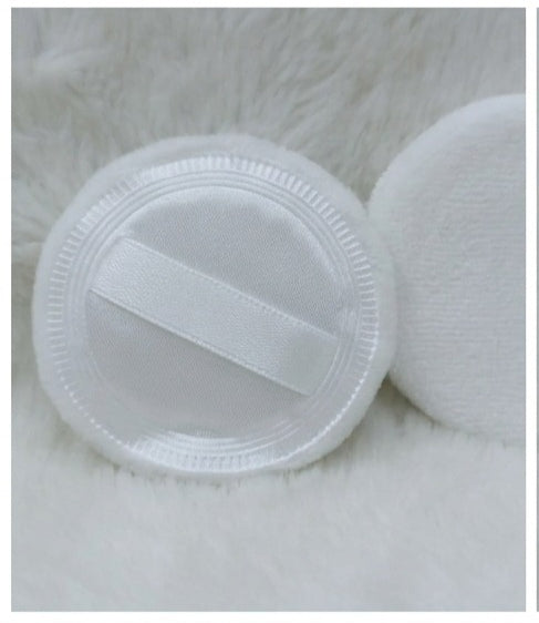 Makeup Powder Puff with Strap – Blush &  Loose Powder Blending Puff (White)