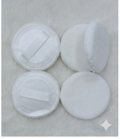 Makeup Powder Puff with Strap – Blush &  Loose Powder Blending Puff (White)