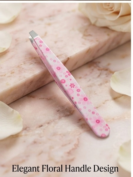 Professional Slanted Tips Stainless Steel Eyebrow Tweezers – Precision Hair Tweezer